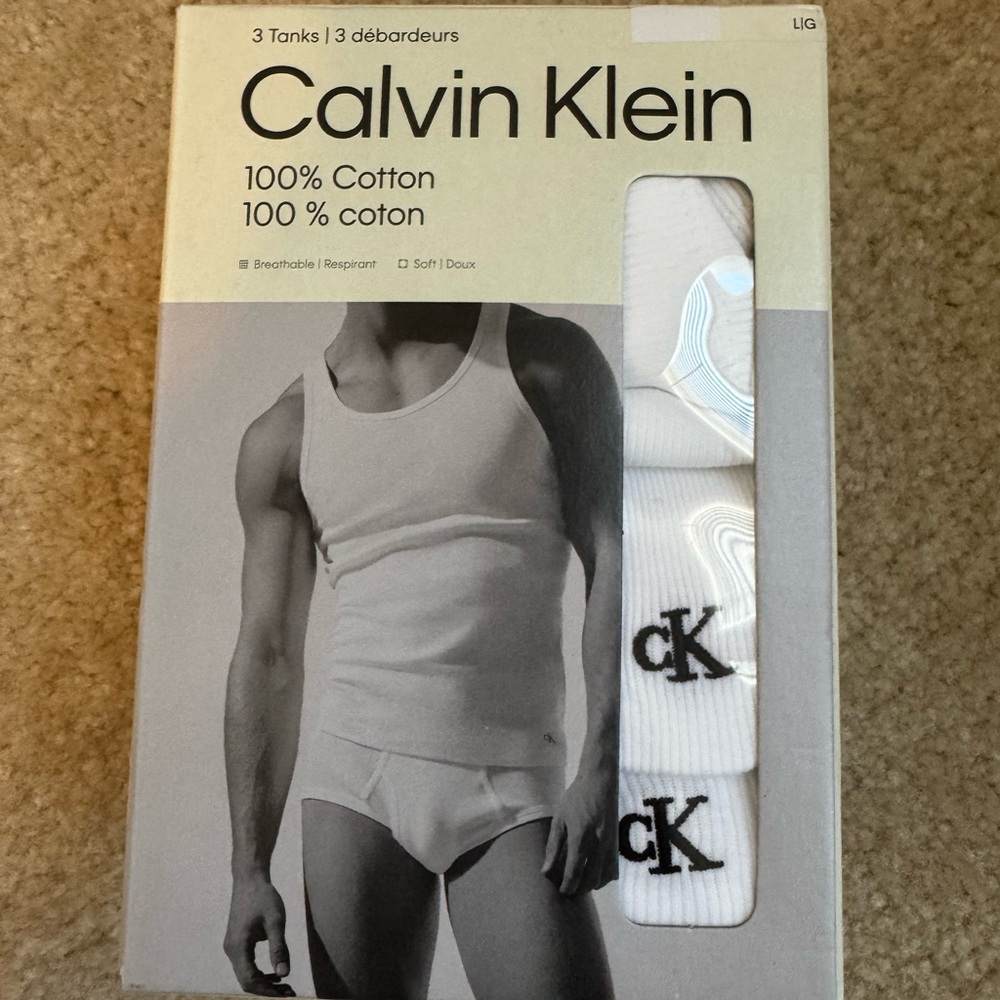 Calvin Klein Men's White Tank Tops